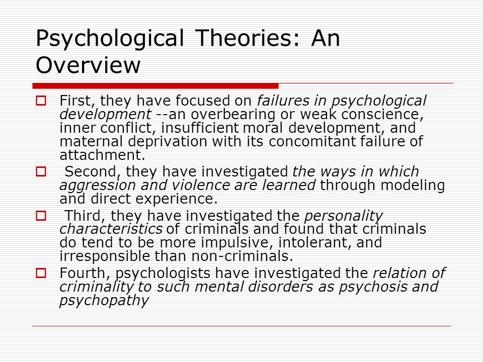 psychological theories