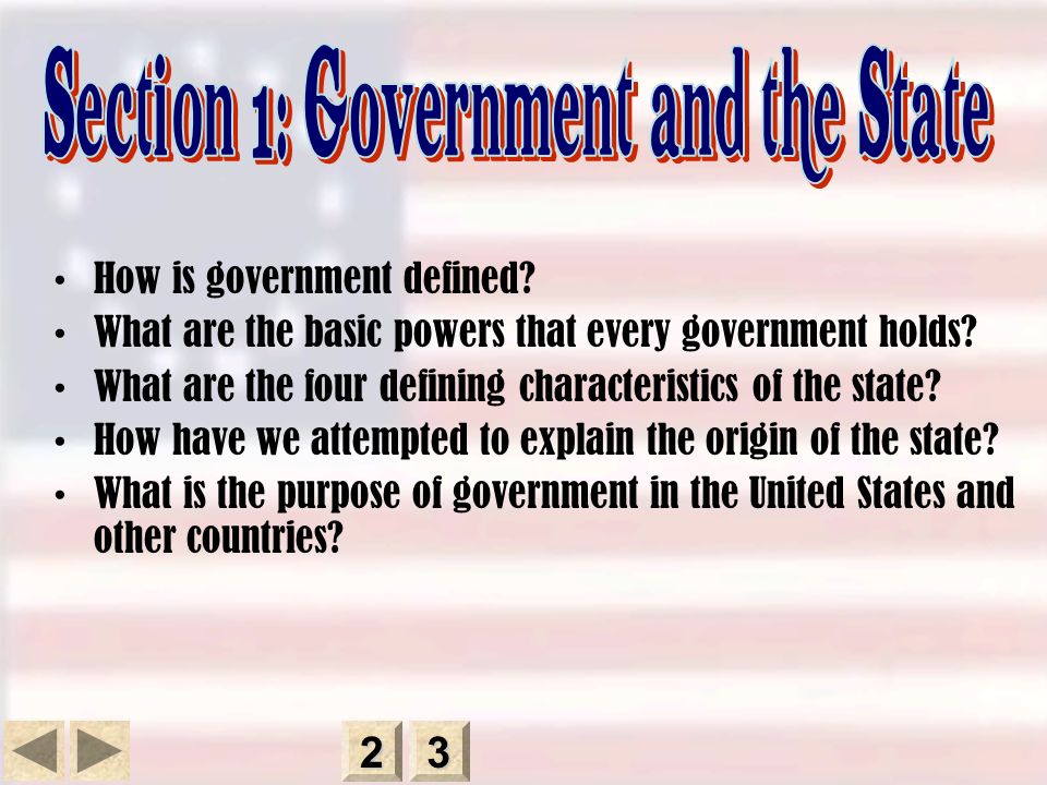 How is government defined. What are the basic powers that every government holds.