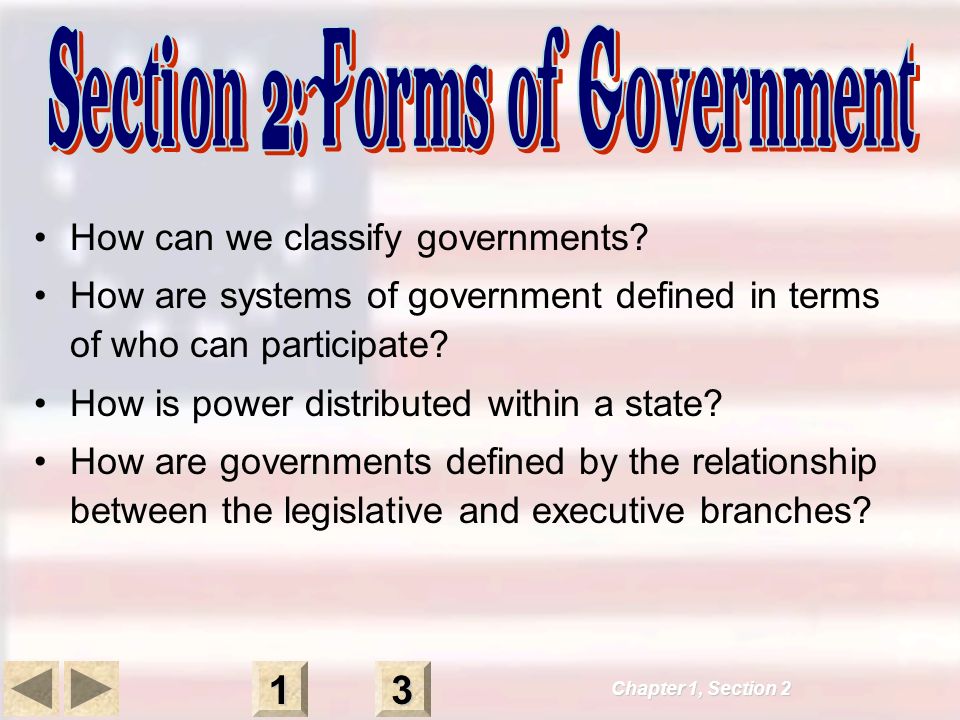 How can we classify governments.