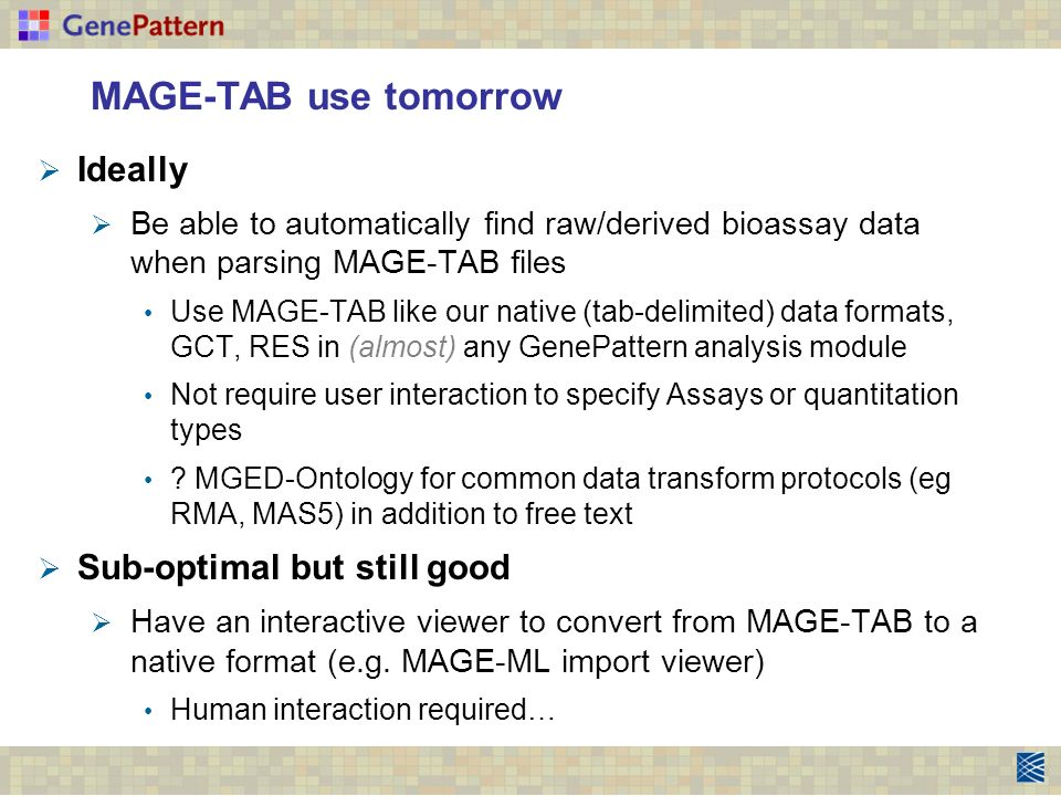 genepattern overview for mage tab workshop ted liefeld january 24 gct file format