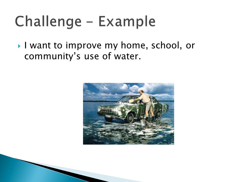  I want to improve my home, school, or community’s use of water.
