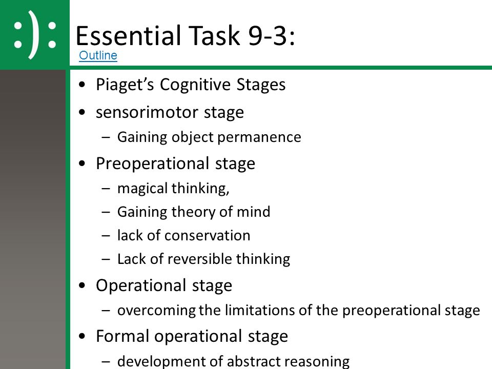 piagets preoperational stage of cognitive development