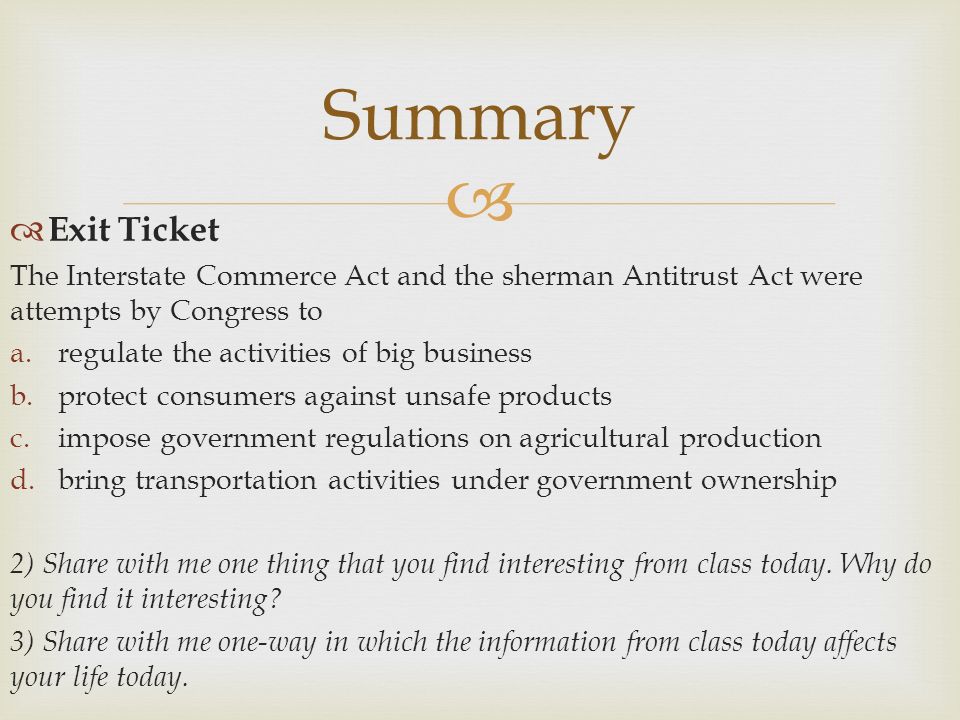 an interpretation of the us sherman anti trust act Private treble damage actions under federal antitrust law will charge is considered a per se illegal violation of section 1 of the sherman act email us. an interpretation of the us sherman anti trust act Private treble damage actions under federal antitrust law will charge is considered a per se illegal violation of section 1 of the sherman act email us.