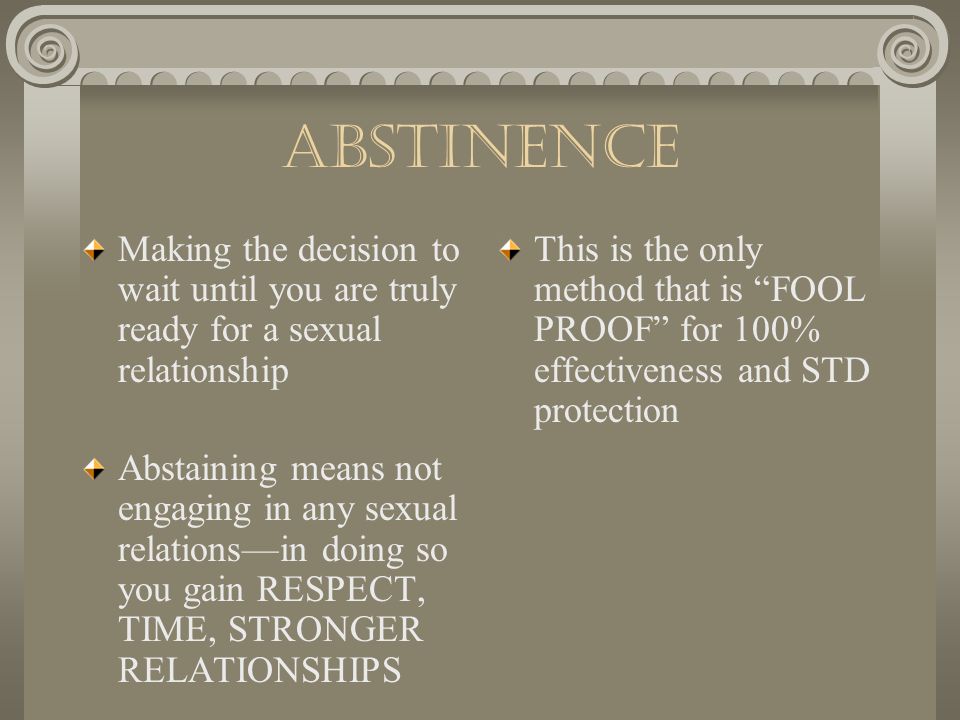 Abstaining means