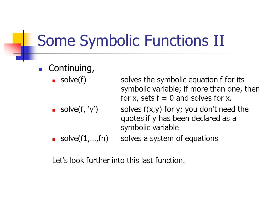 Solve Equation Symbolically Jennarocca Chapter 12 Review Symbolic Mathematics Introduction To Matlab 7