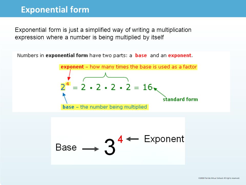numerical expressions lesson after completing this lesson you will writing numbers in exponential form
