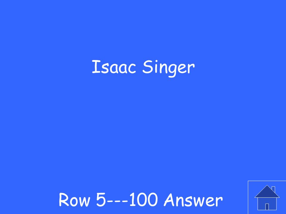 Who invented the sewing machine Row Question