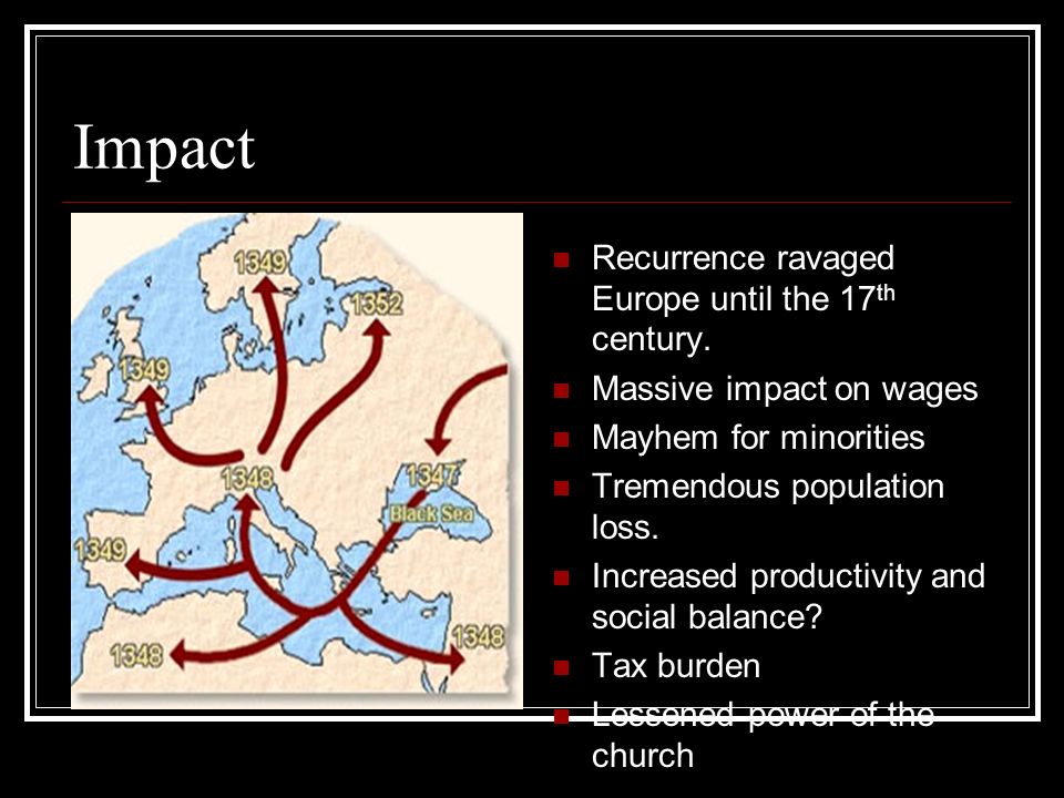 Impact Recurrence ravaged Europe until the 17 th century.
