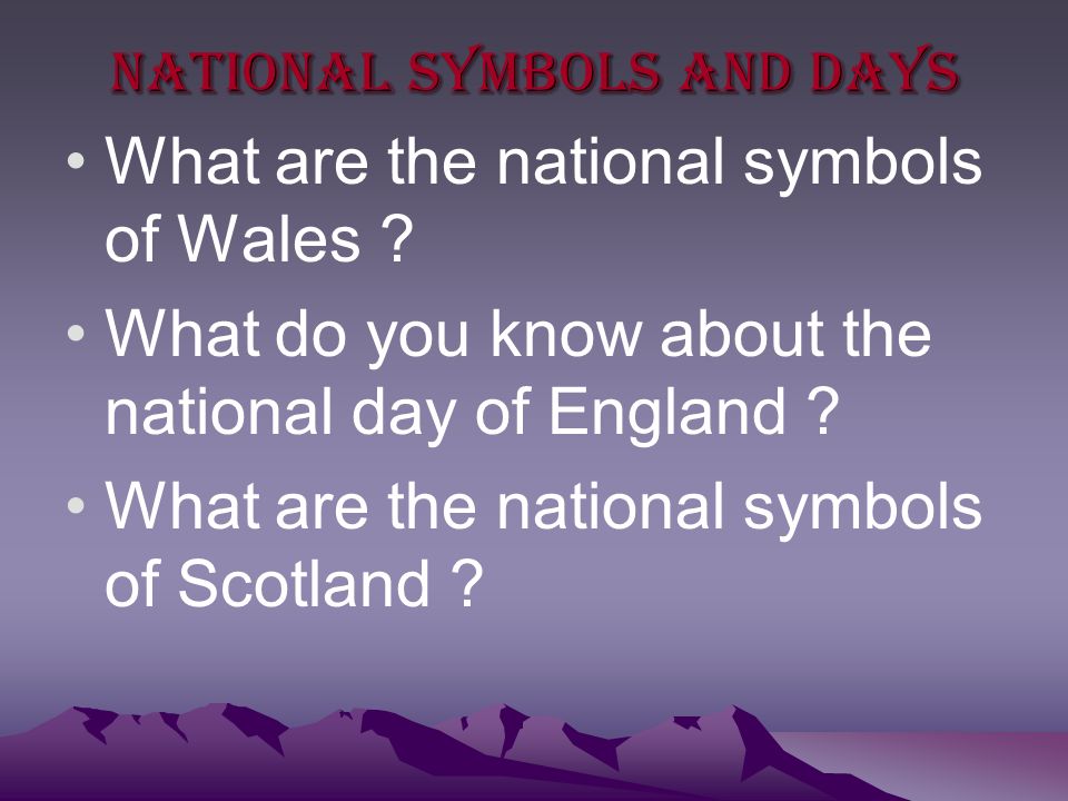 National symbols and days What are the national symbols of Wales .