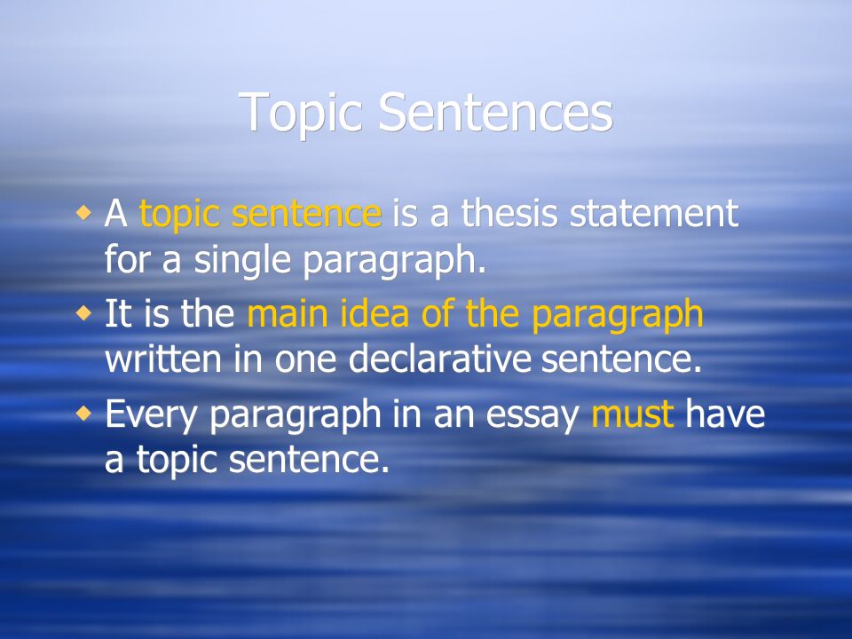 Creating a thesis statement for an expository essay