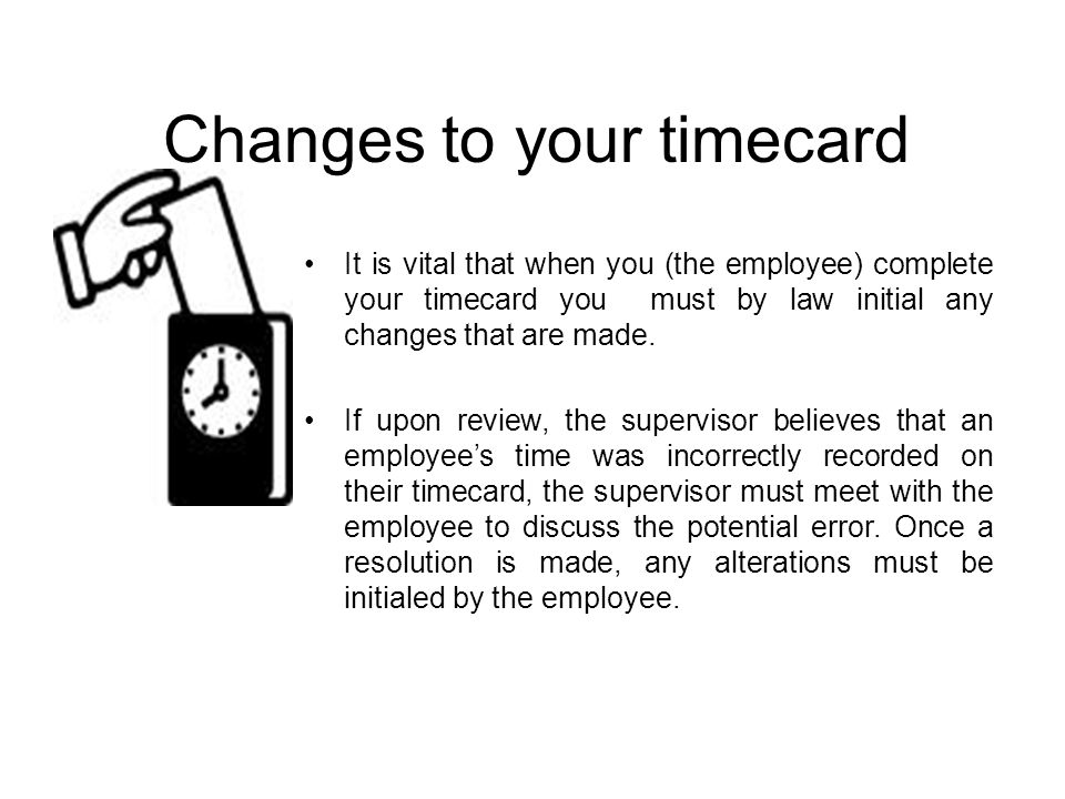 employee time card