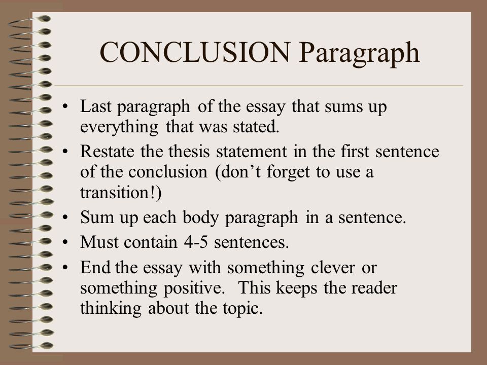 Purpose of body paragraphs in essay