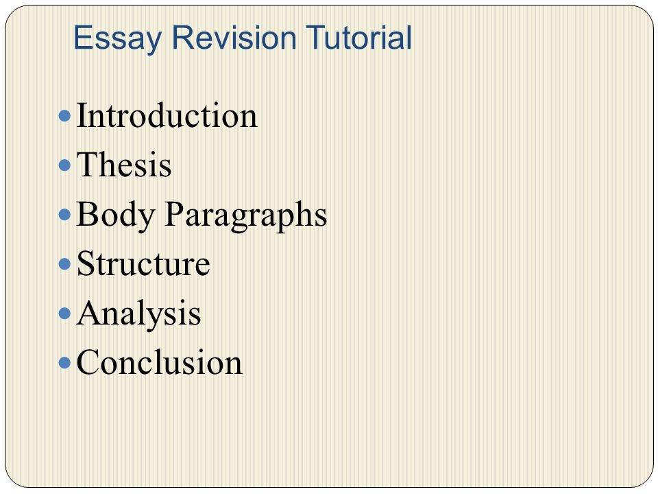 Essay Revision Online
