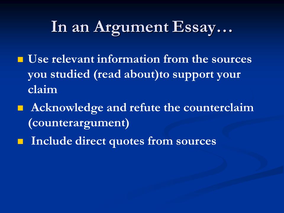 Argumentitive Essay
