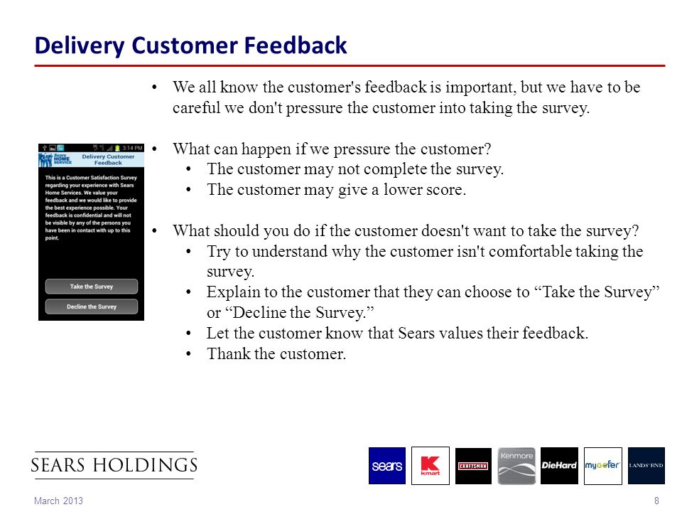 feed into,be thirsty for handheld delivery customer feedback survey march