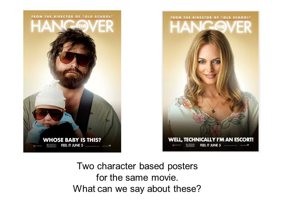 Two character based posters for the same movie. What can we say about these