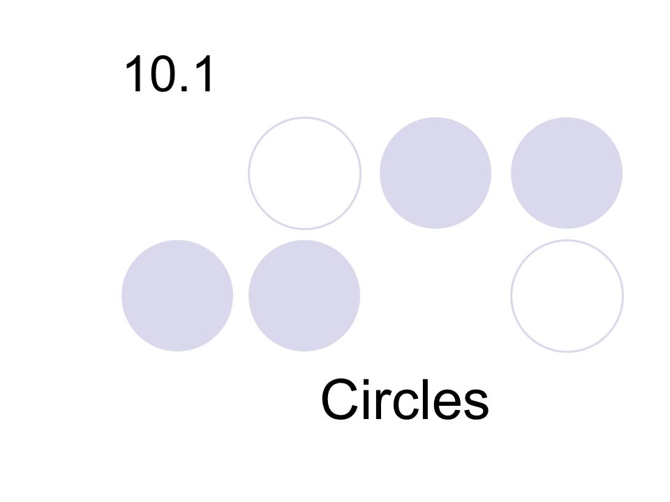 10.1 Circles