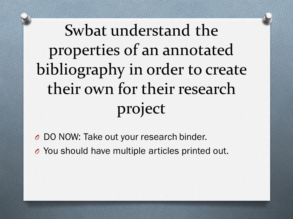 How To Write An Annotated Bibliography For Nursing