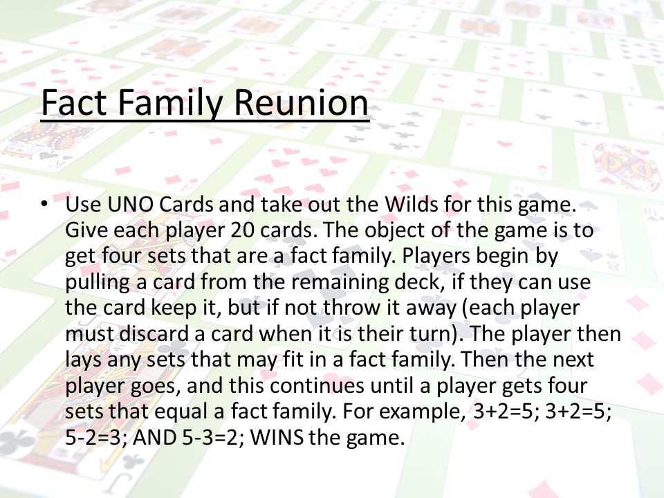 at-TEN-tion At-TEN-tion Multiplication- Place a pack of Uno cards into one pile.