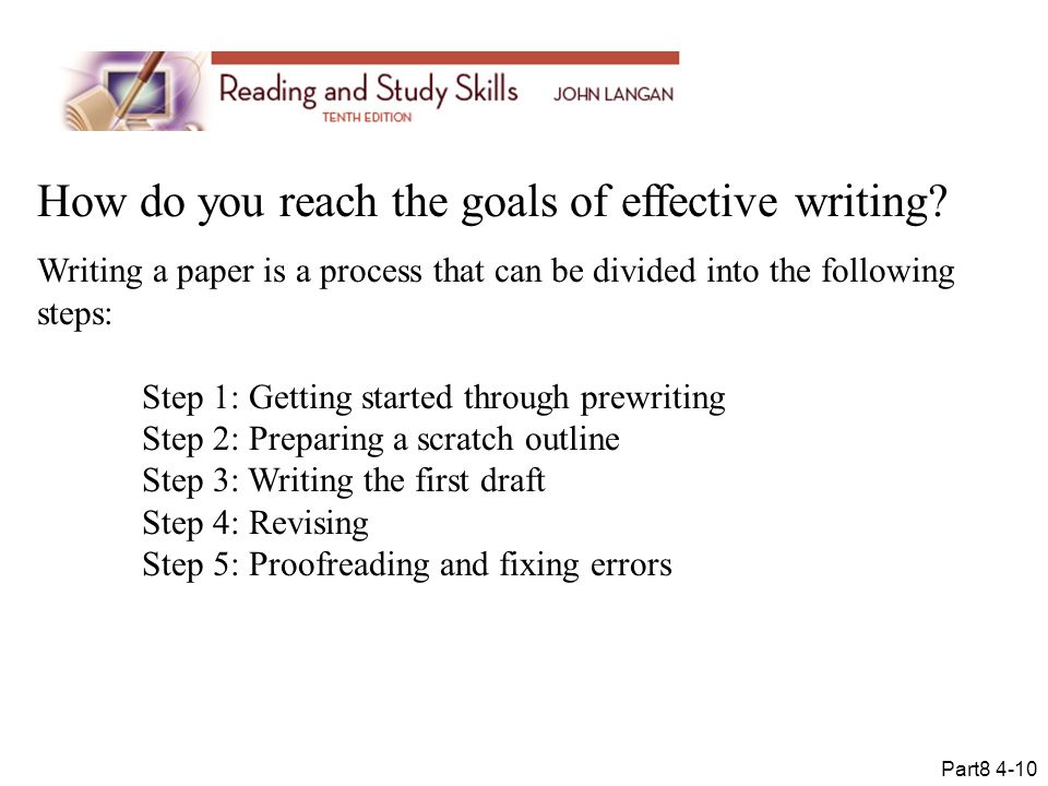 How do you reach the goals of effective writing.