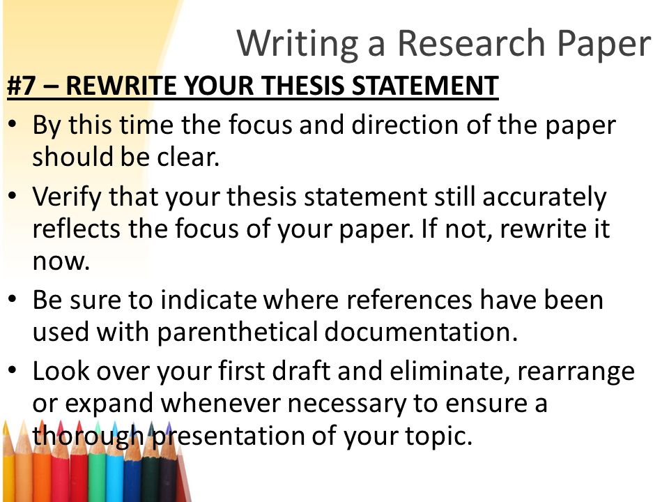 Steps Of Writing A Research Paper