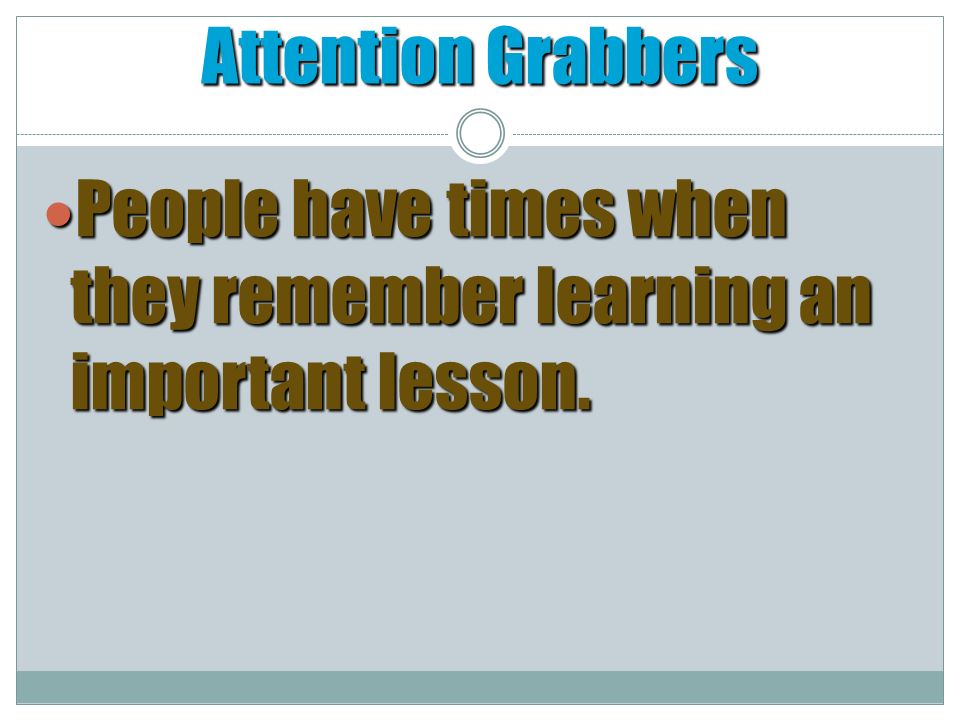 Lesson Learned Essay