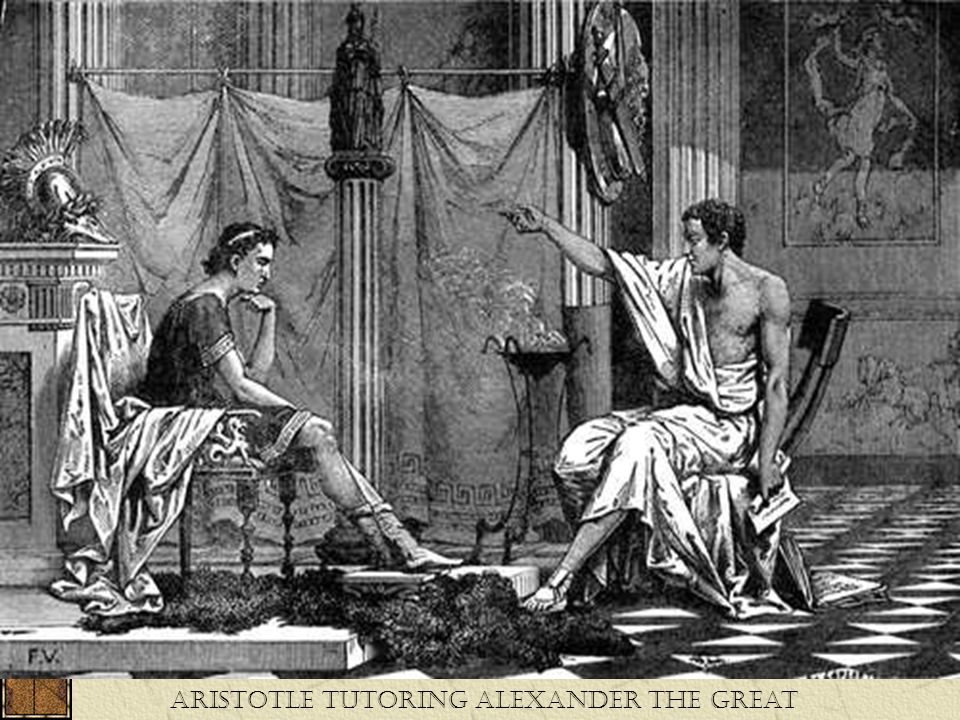 Aristotle tutoring Alexander the Great