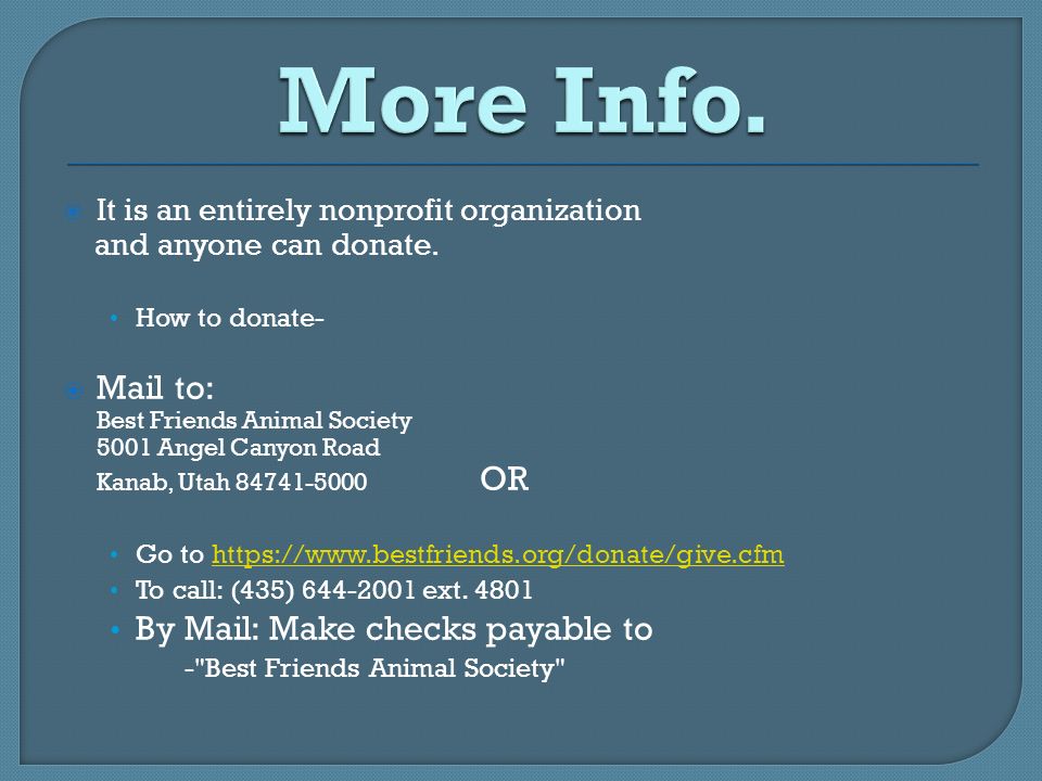  It is an entirely nonprofit organization and anyone can donate.
