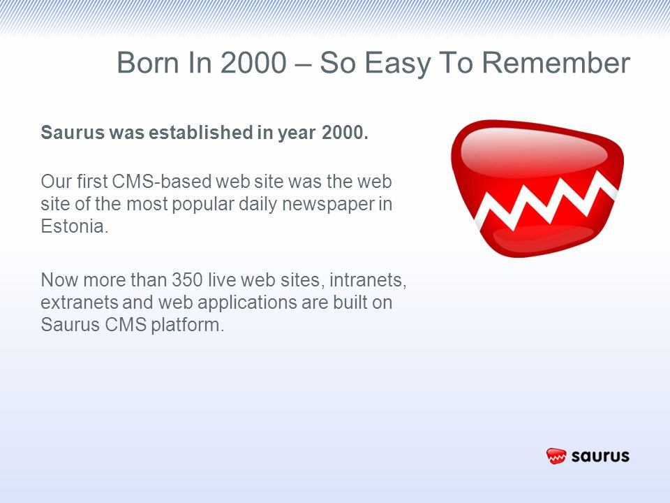 Born In 2000 – So Easy To Remember Saurus was established in year 2000.