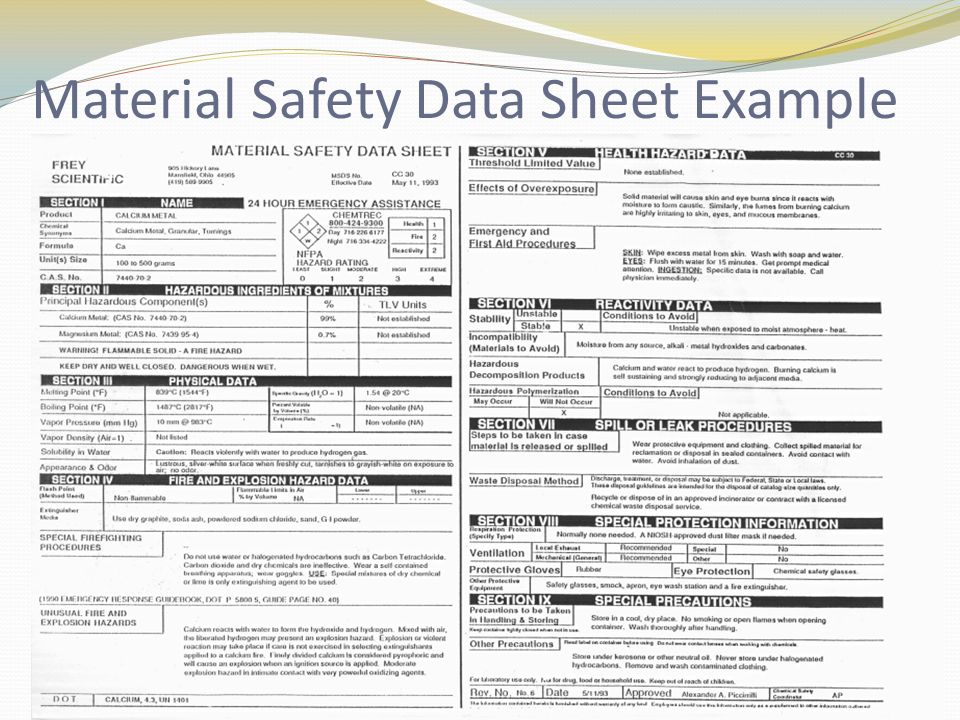 lab equipment msds and nfpa austin high school chemistry ppt safety data sheet sample