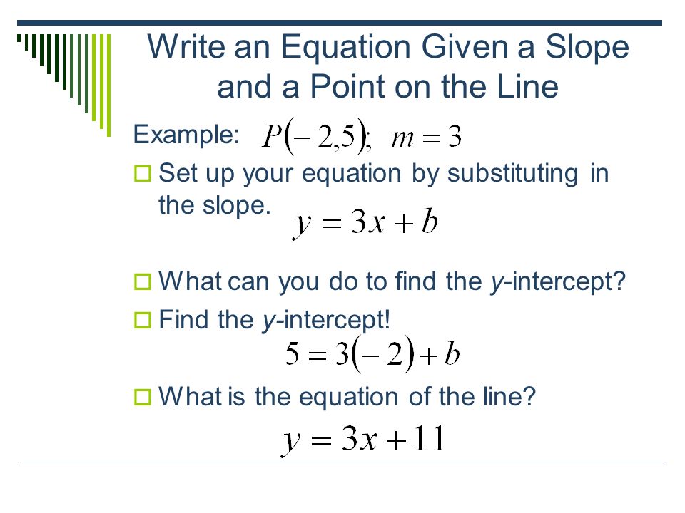 Write The Equation Of Line In Slope Intercept Form Talkchannels 3 6 Finding The Equation Of A Line Slope Intercept Form What