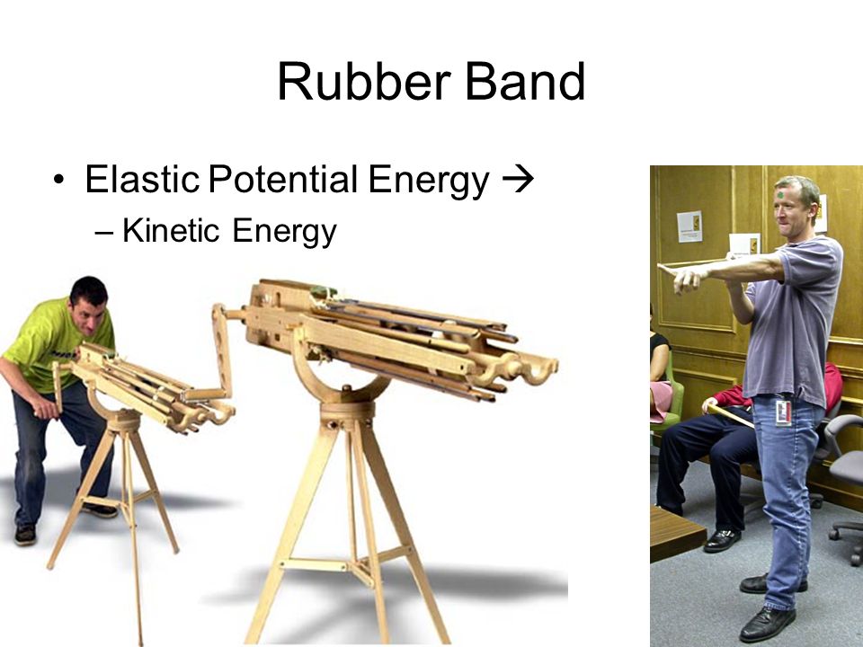 Rubber Band Elastic Potential Energy  –Kinetic Energy