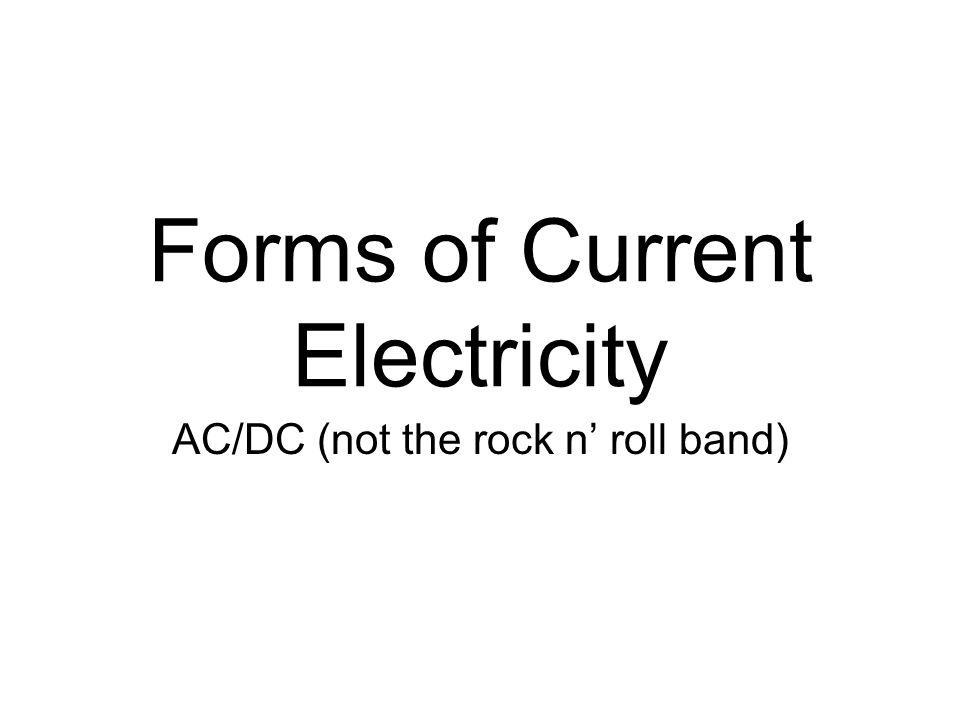 ac dc electricity