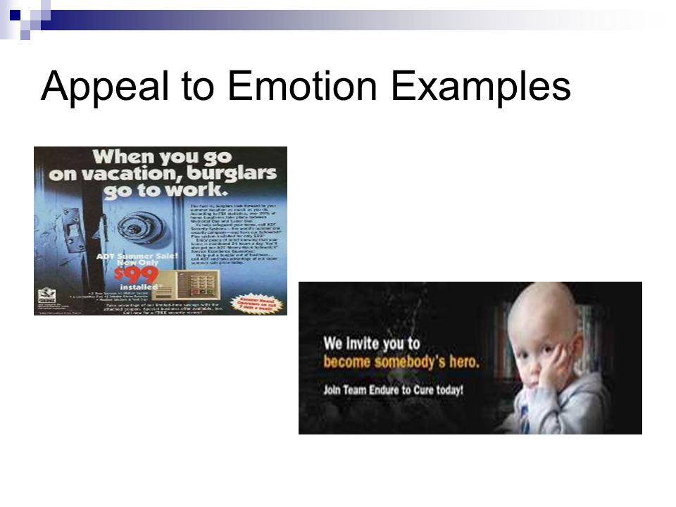 Appeal to Emotion Examples