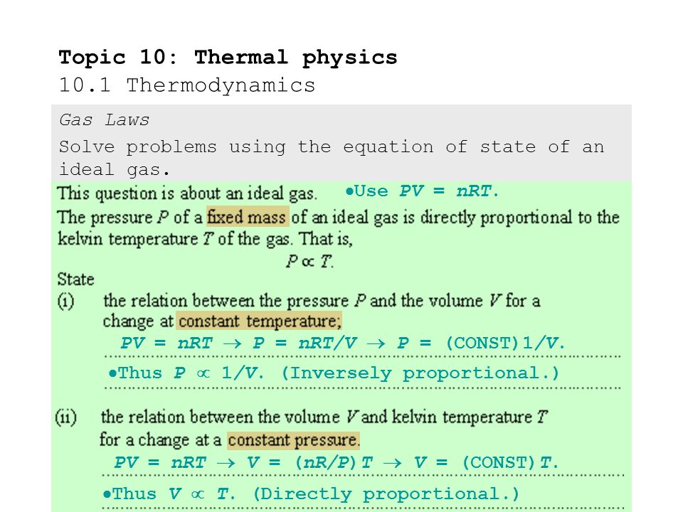 Gas Laws State The Equation Of For An Ideal Describe Gas Laws Solve Problems Using The Equation Of State An Ideal