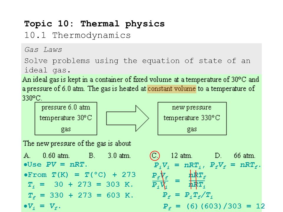 Gas Laws State The Equation Of For An Ideal Describe Gas Laws Solve Problems Using The Equation Of State An Ideal
