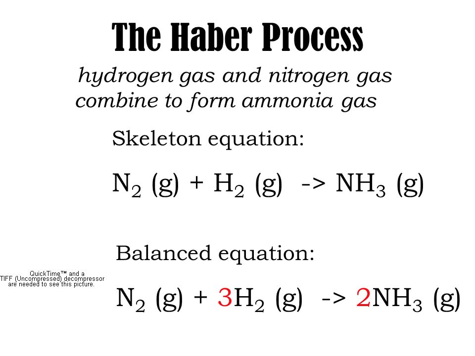 Ammonia Gas Equation Talkchannels Stoichiometry The Haber Process Hydrogen Gas And Nitrogen