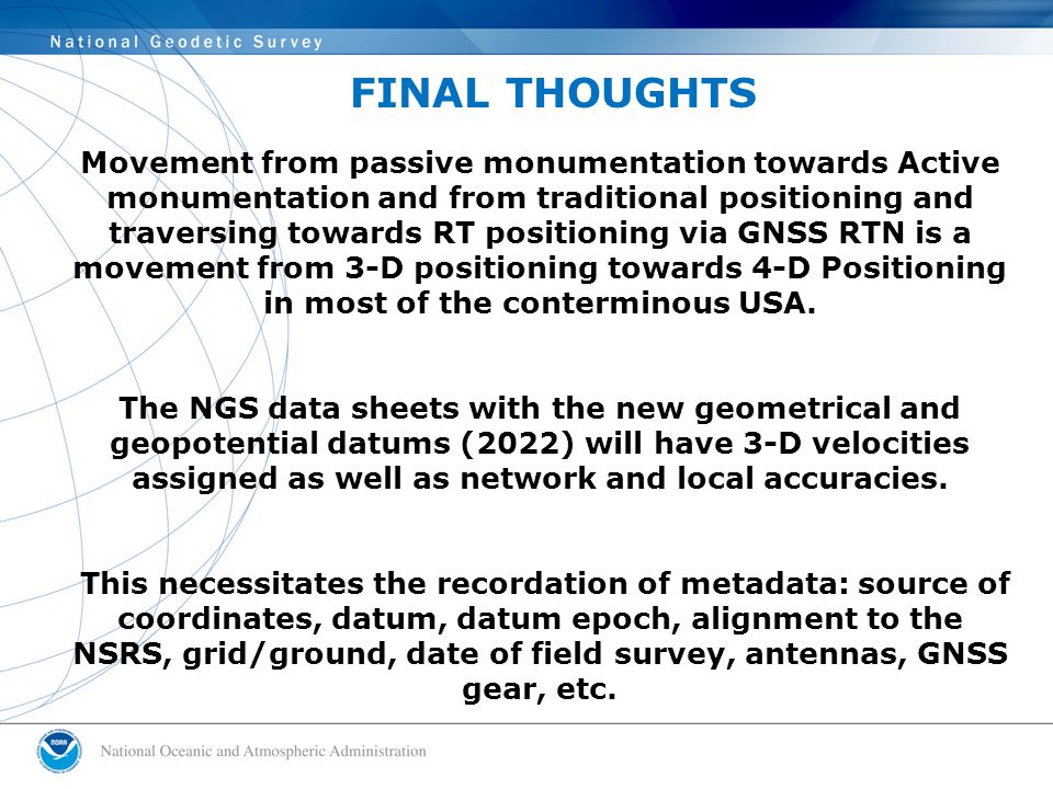 in ten years satellites 1 5 dm autonomous positioning new ngs data sheets