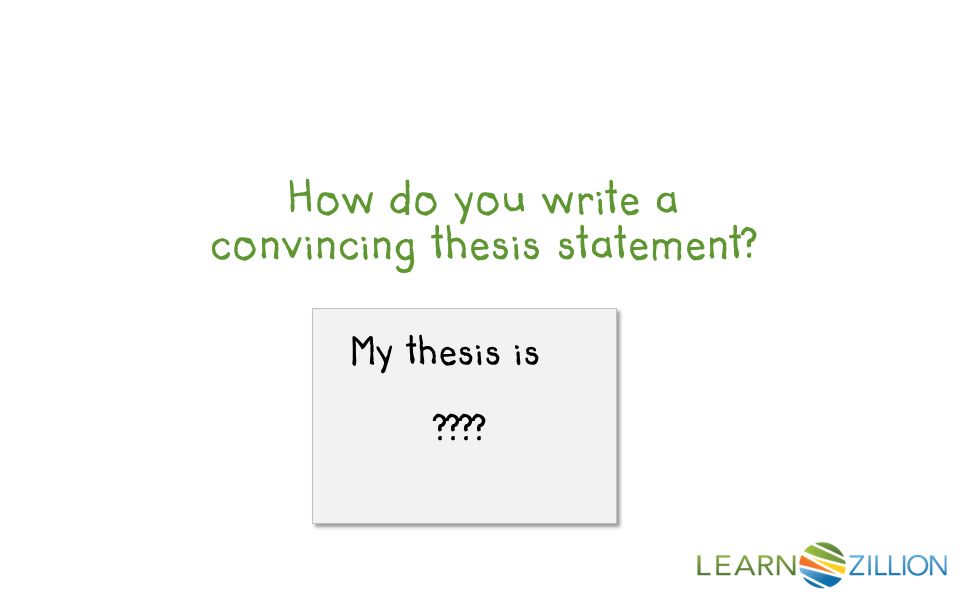 How Do You Create A Thesis Statement