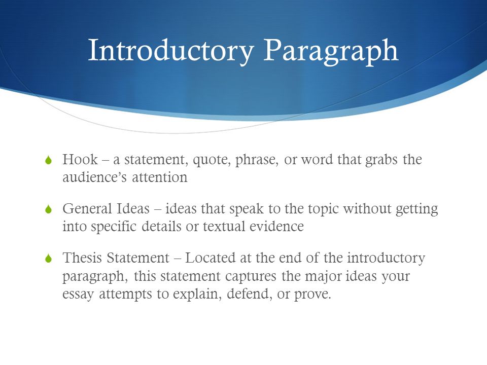Essay starting paragraph words