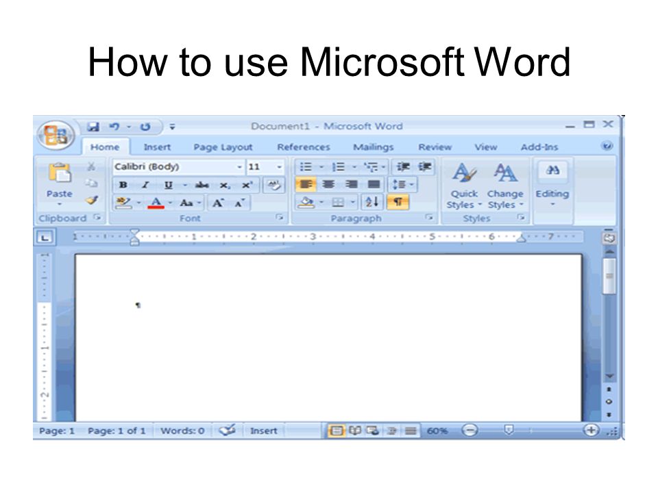 How to use Microsoft Word