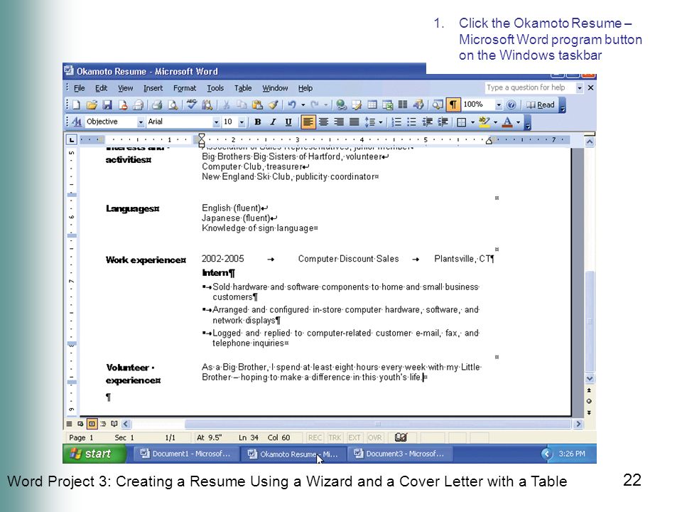 how to do a resume on microsoft word 2010