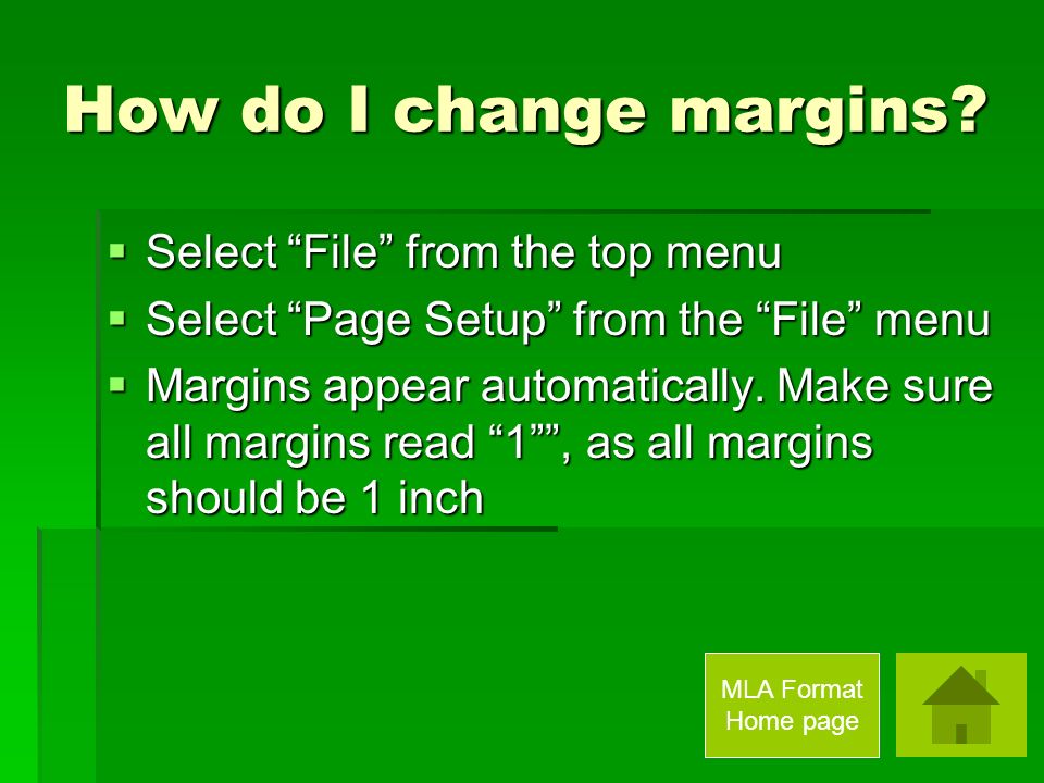 How do I change margins.