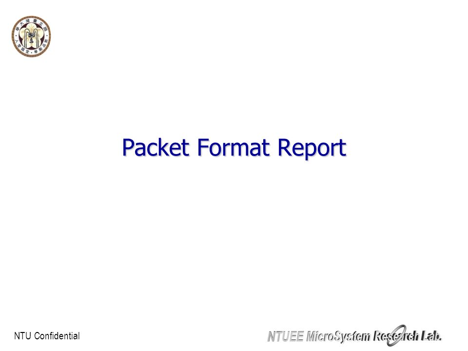 NTU Confidential Packet Format Report