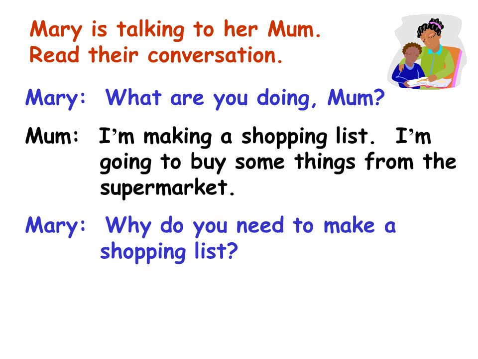 making shopping list