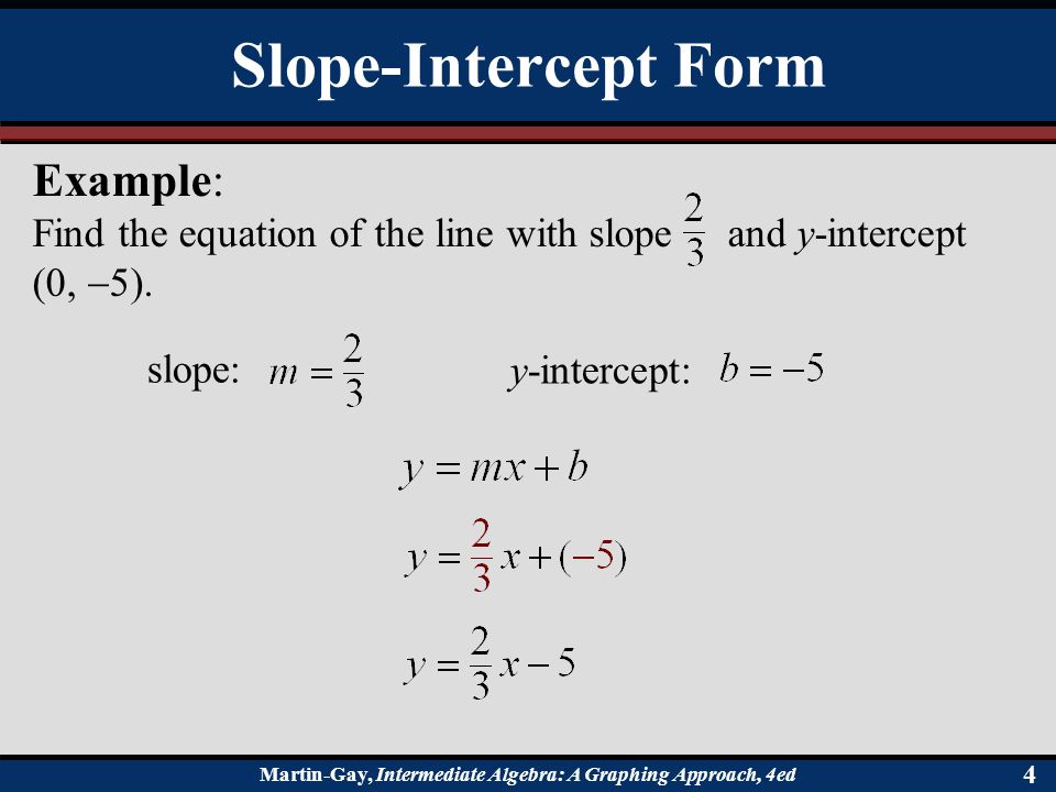 2 5 Equations Of Lines Martin Intermediate Algebra A Martin Intermediate Algebra A Graphing Approach 4ed 44 Slope Intercept