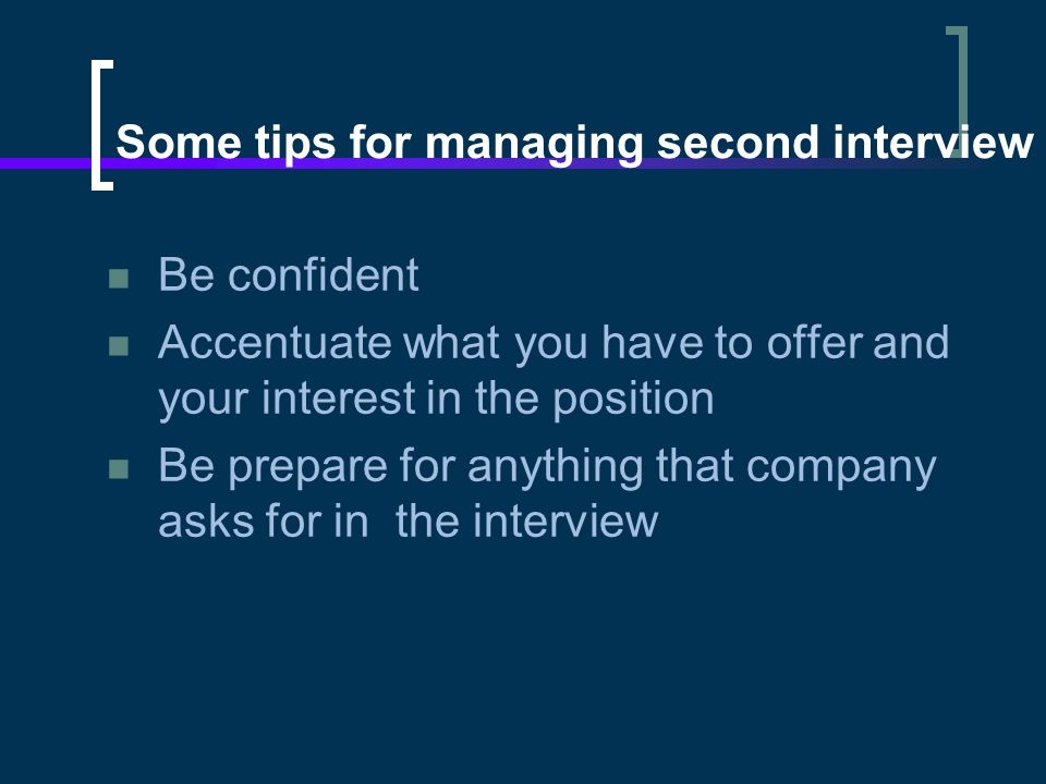 prepare for second interview