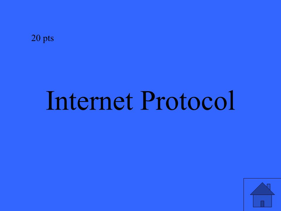 39 Internet Protocol 20 pts