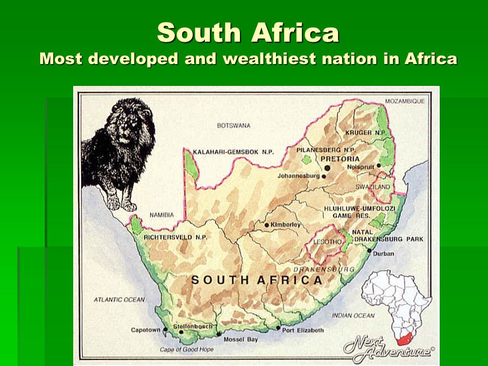 South Africa Most developed and wealthiest nation in Africa