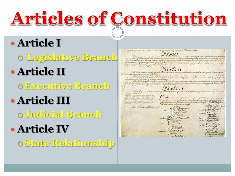 Article ii of the constitution for the united